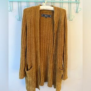 Mustard chenille cardigan